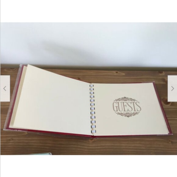 Vtg New/unused Hallmark Red Spiralbound Guest Book w/ Gift Box - Picture 2 of 7
